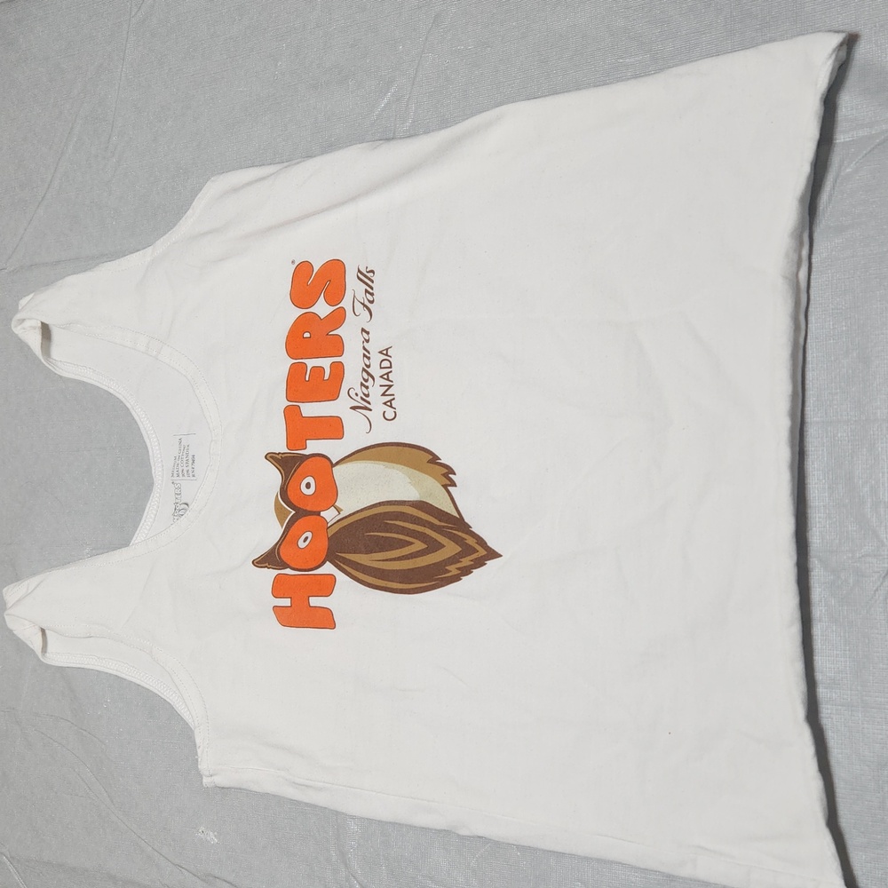 Hooters White and Orange Tank Top